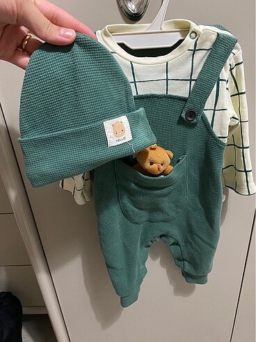 Ayıcıklı erkek bebek tulum - Görsel 3