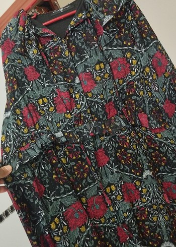 Bohem Çok Renkli Desenli Uzun Elbise - Görsel 5