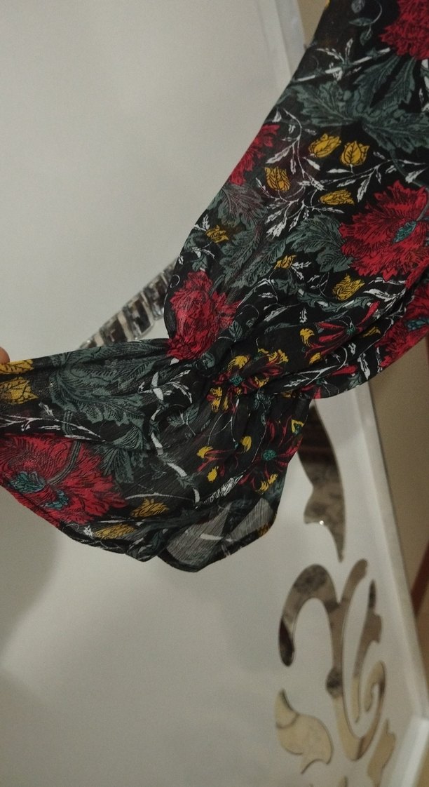 Bohem Çok Renkli Desenli Uzun Elbise - Görsel 4