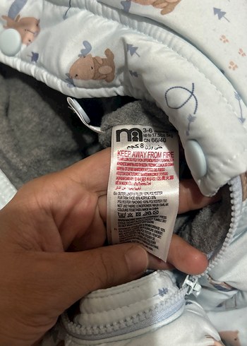 Mothercare Gri Kürklü Erkek Bebek Tulum