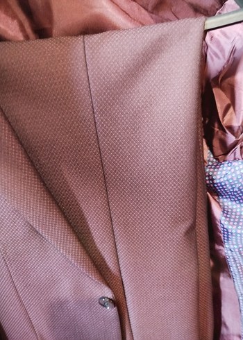 Bordo Erkek Düğmeli Ofis Takım Elbise Ceket - Görsel 3