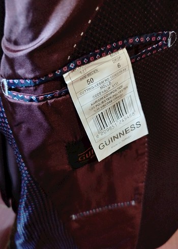 Bordo Erkek Düğmeli Ofis Takım Elbise Ceket - Görsel 4