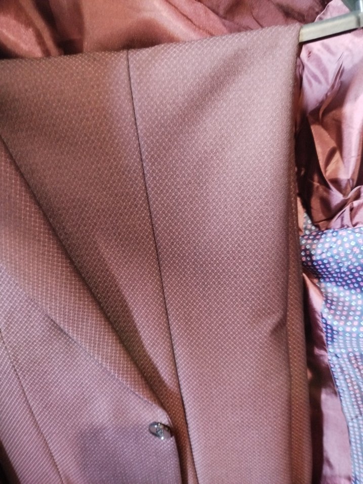 Bordo Erkek Düğmeli Ofis Takım Elbise Ceket - Görsel 3