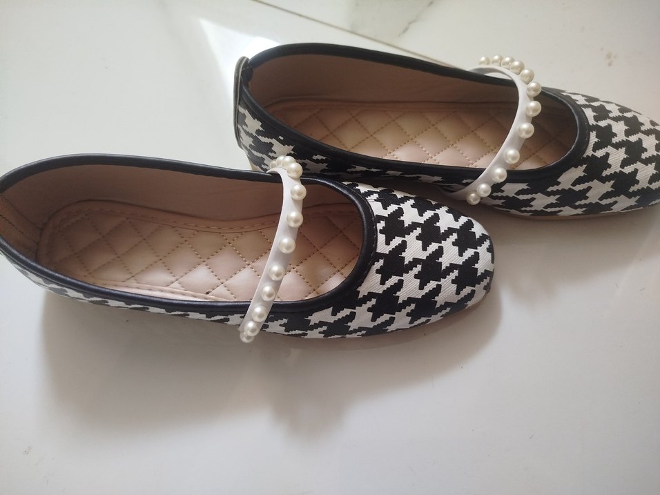 Tokalı Kazayağı Desenli Stiletto Topuklu Kadın Babet - Görsel 4