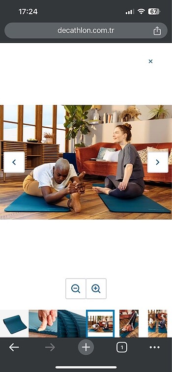 Beden Renk Decatlon Mavi Pilates Matı