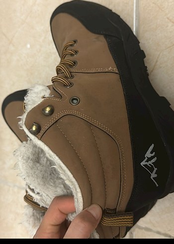 Kürk Detaylı Kahverengi Süet Outdoor Bot - Görsel 2