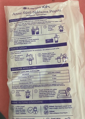 Pastel Mavi Süt Saklama Poşetleri - Görsel 2