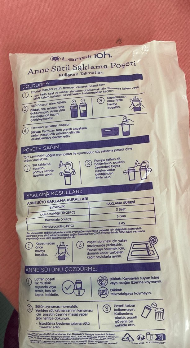 Pastel Mavi Süt Saklama Poşetleri - Görsel 2