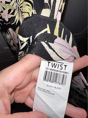 s Beden siyah Renk Twist elbise
