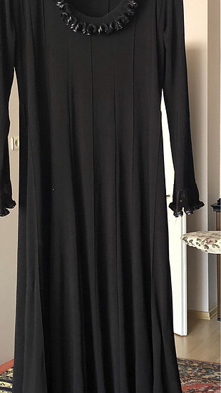 Siyah 46 beden kloş elbise