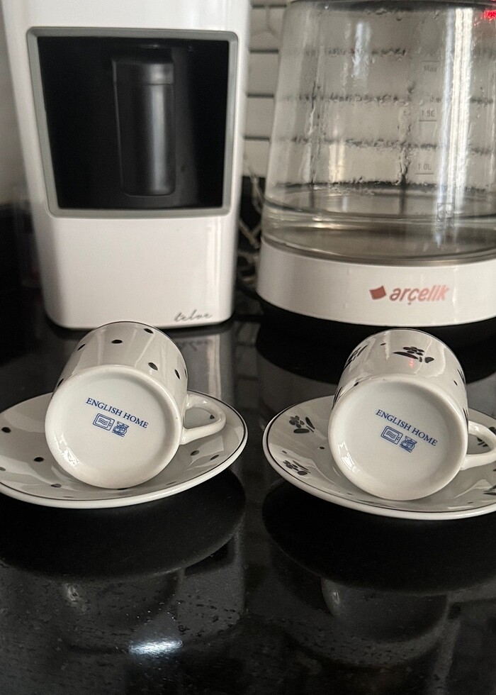 English home ikili kahve fincanı - Görsel 4