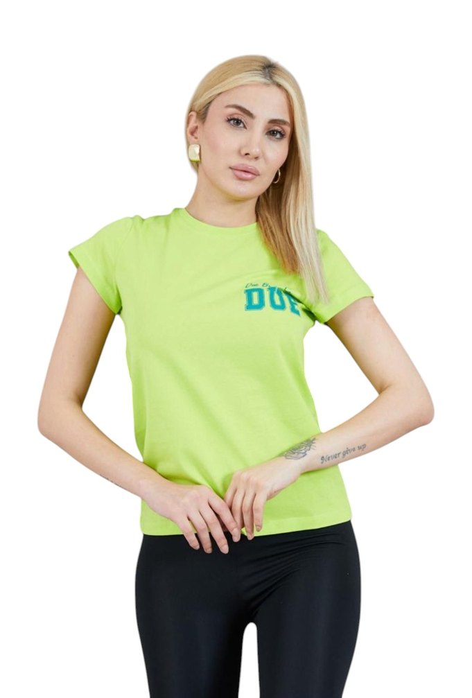 Kadın Yeşil Kısa Kollu Tişört bedenleri sorun - Görsel 5