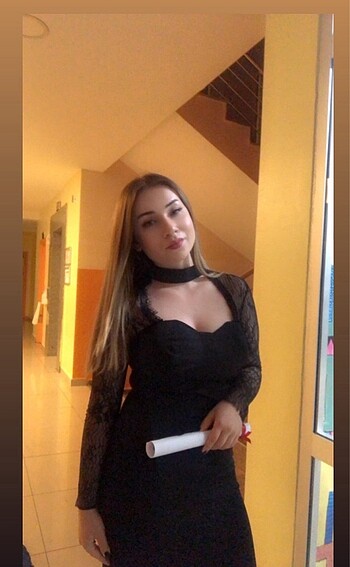 l Beden Dantelli abiye elbise