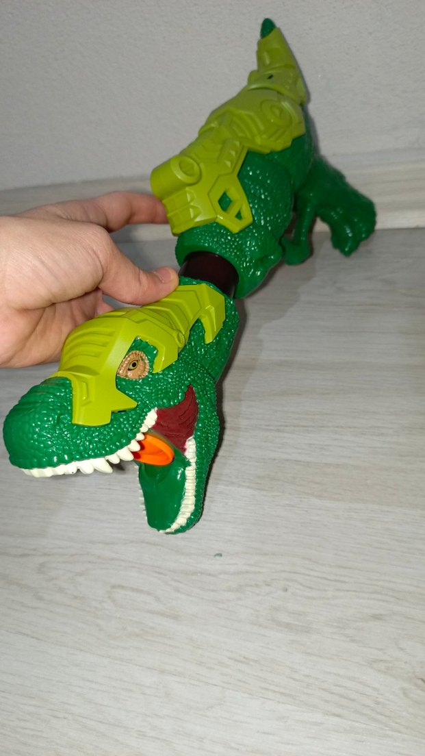 Renkli Yeşil Timsah Figürlü Oyuncak Tabanca - Görsel 2