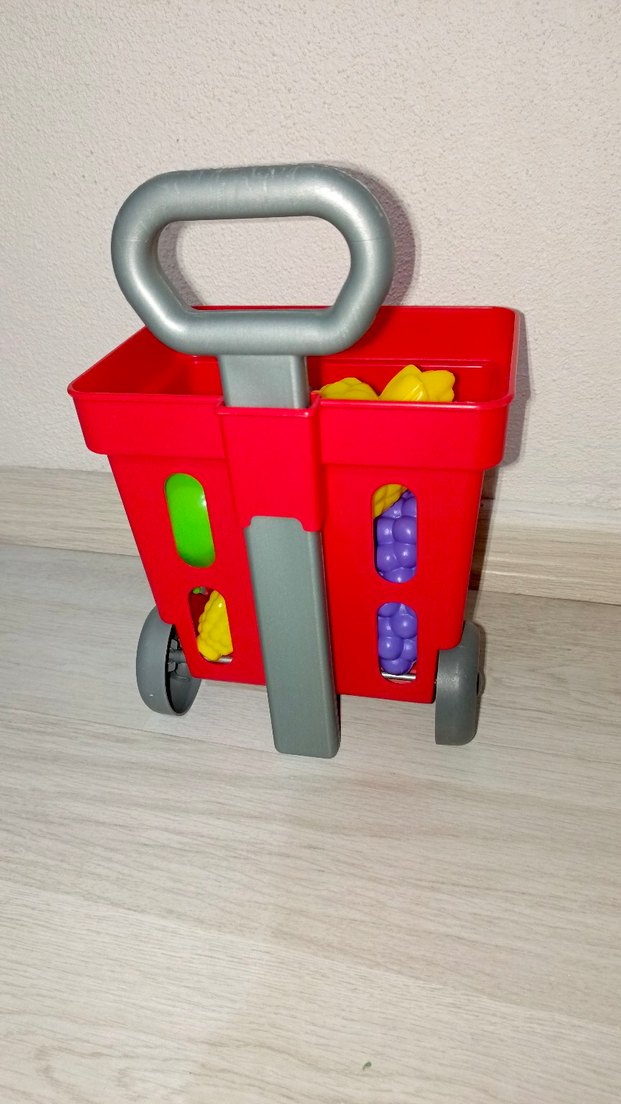 Renkli Kırmızı Çekmeli Oyuncak Sepet - Görsel 2