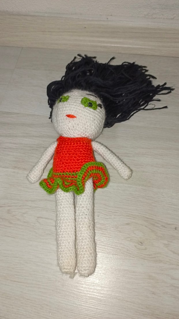 Renkli Örgü Bebek Oyuncak - Görsel 2