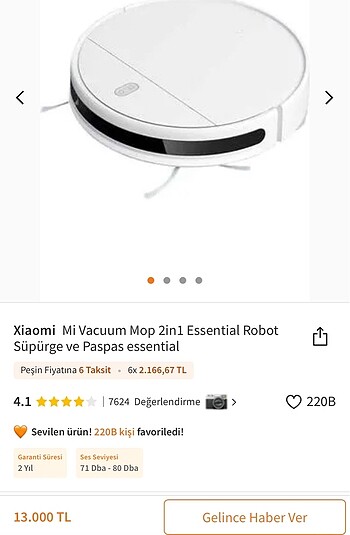 Xiaomi Xıaomi robot süpürge