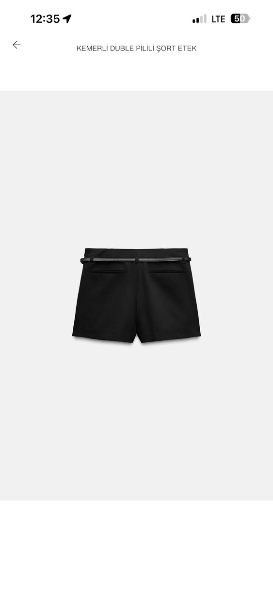 Zara Pilili Siyah Mini Etek - Görsel 3