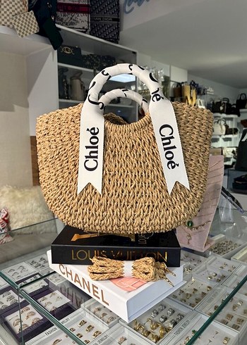 Chloe Beyaz Örgü Kadın Çanta - Chloé Kurdeleli - Görsel 2