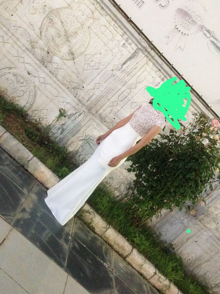 Uzun, Straplez, Balık Gelinlik - Görsel 2