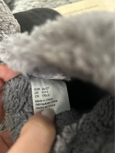 27 Beden gri Renk H&M kürklü bot