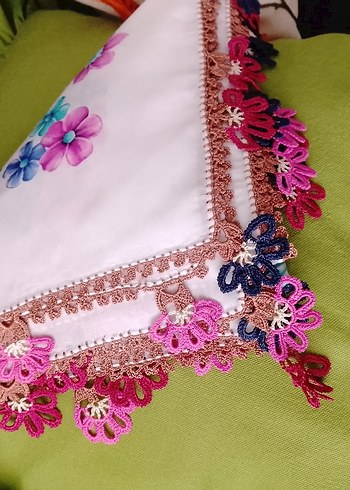 Armine Renkli Dantel Kenarlı Bohem Kadın Fuları