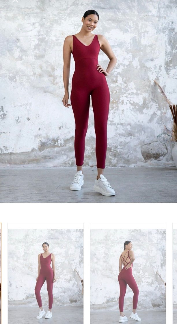 Bordo İnce Kesim Spor Tayt - Görsel 2