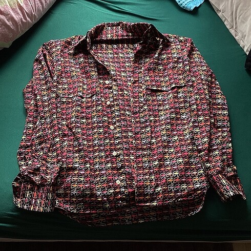 Koton sandalye desenli gömlek vintage