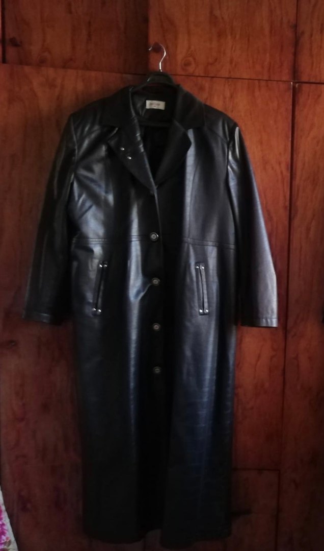 Düğmeli Siyah Deri Kadın Ceket - Görsel 3