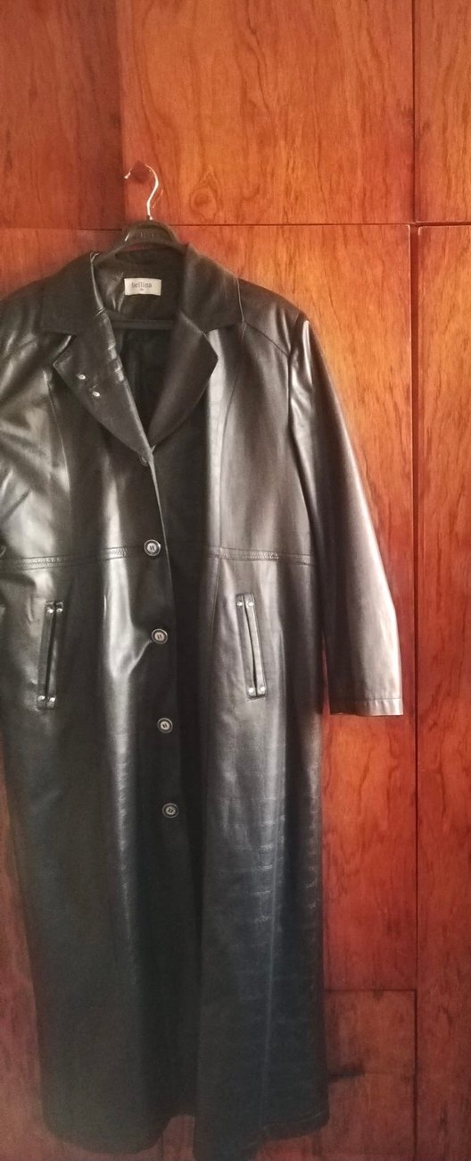 Düğmeli Siyah Deri Kadın Ceket - Görsel 2