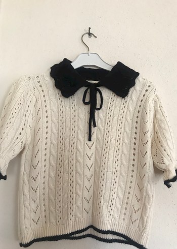 Örgü modelli modern tişört - Görsel 3