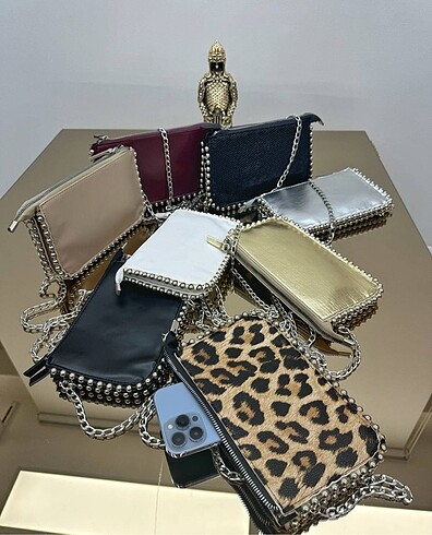  Beden ZARA MODEL BONCUKLU ÇANTA ÜÇ BÖLMELİ