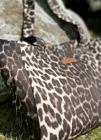  Beden Leopar çanta 48×33 astarlı iç astar cepli. Çıtçıtlı #handbag #to