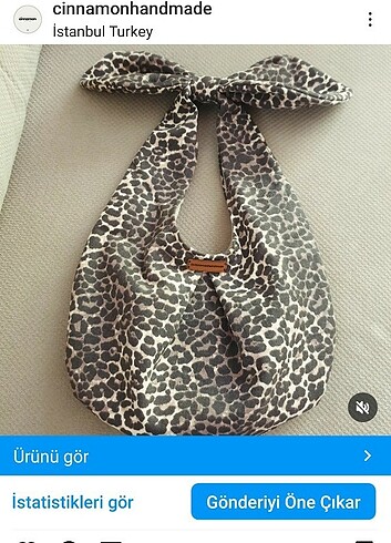 Fiyonklu midi boy leopar çanta 