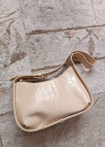 Beden Bej kroko desen çanta