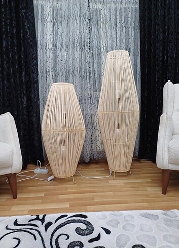 Rattan aydınlatma,avize,yer aydınlatması