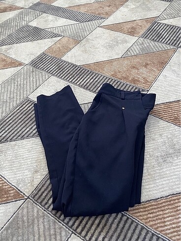 m Beden Lacivert kumaş pantalon
