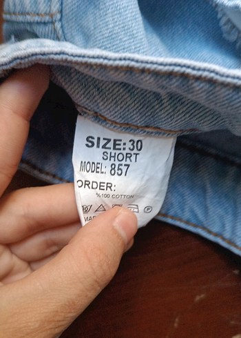 30 Beden mavi Renk Mavi Kadın Mini Denim Şort