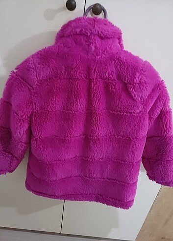 6 Yaş Beden Pembe peluş mont