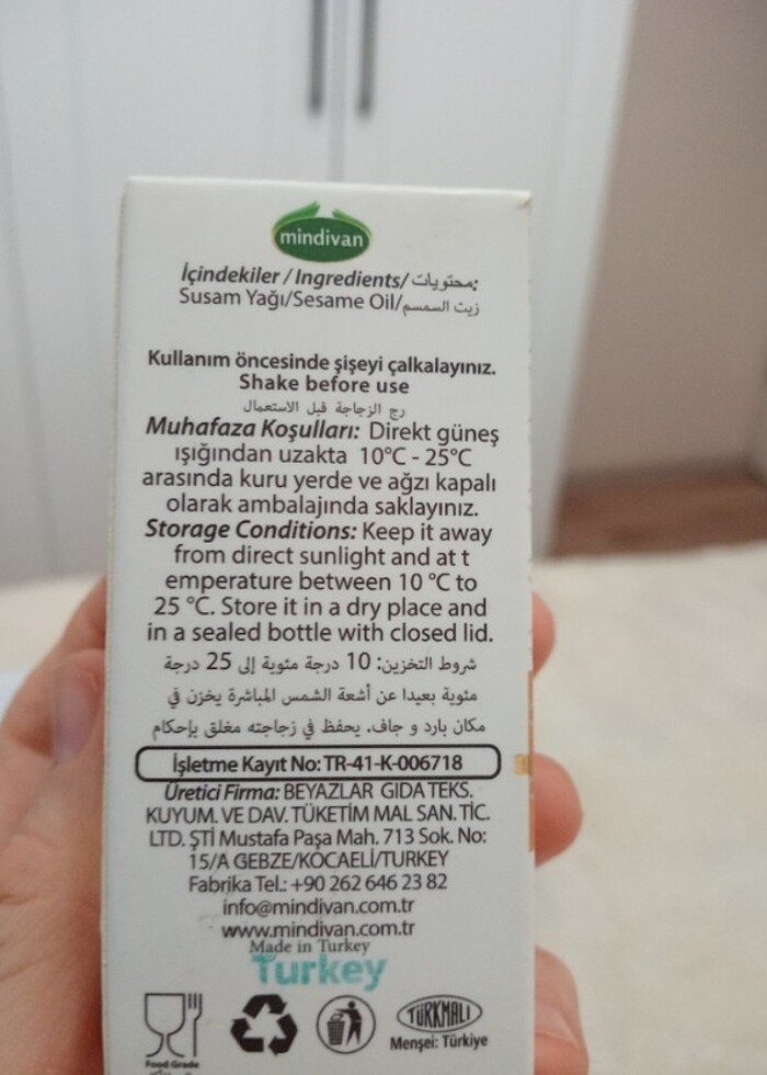 Mindivan susam yağı 50 ml - Görsel 4