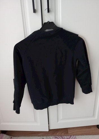 Erkek Çocuk Siyah Fermuarlı Sweatshirt - Görsel 2