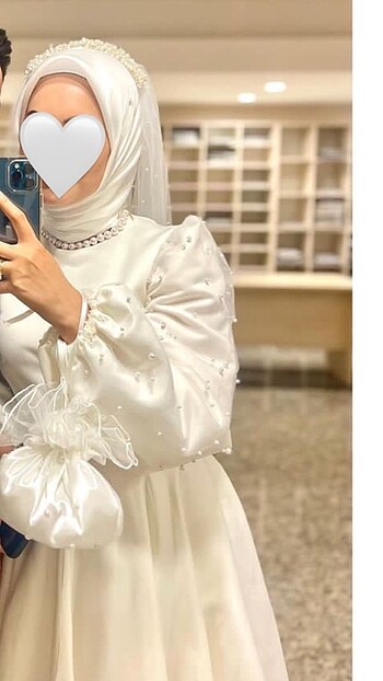 Henna Gelinlik İncili Nikah Elbisesi