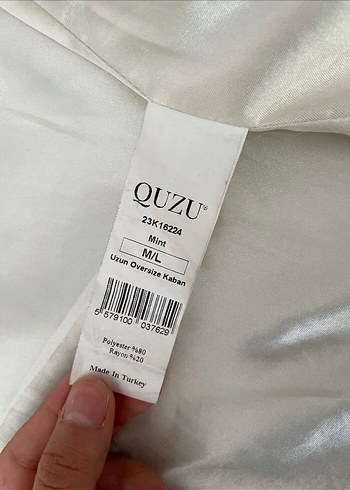 l Beden turkuaz Renk QUZU KADIN KABAN OVERSİZE