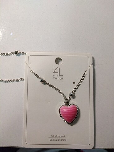 Y2k pembe leopar kolye
