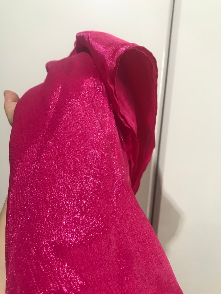 Pembe Yılan Desenli Uzun Abiye Elbise - Görsel 5