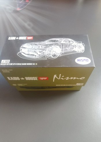 Mini GT Kaidoo House Nissan Skyline GT-R (R34) Model Araba