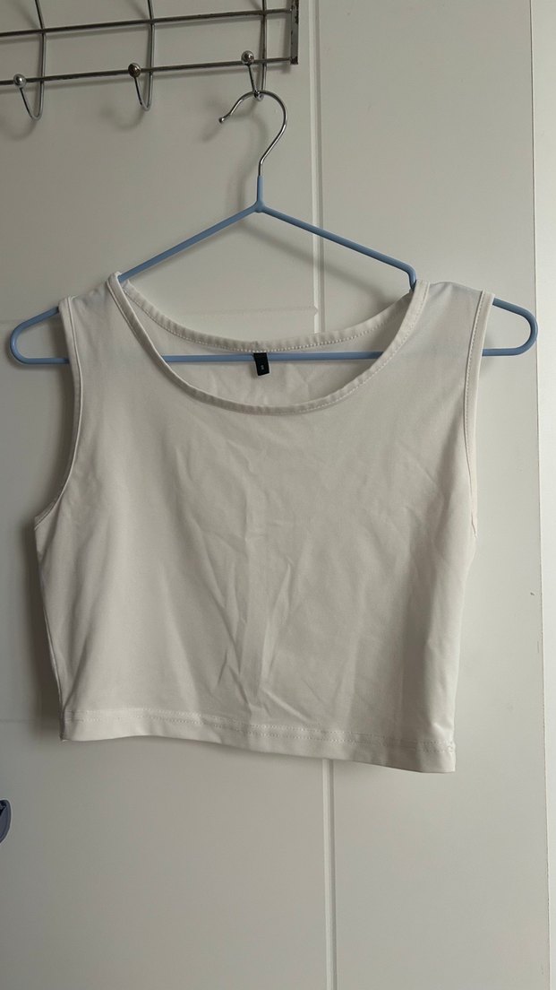 Kadın Beyaz Crop Top - Görsel 2