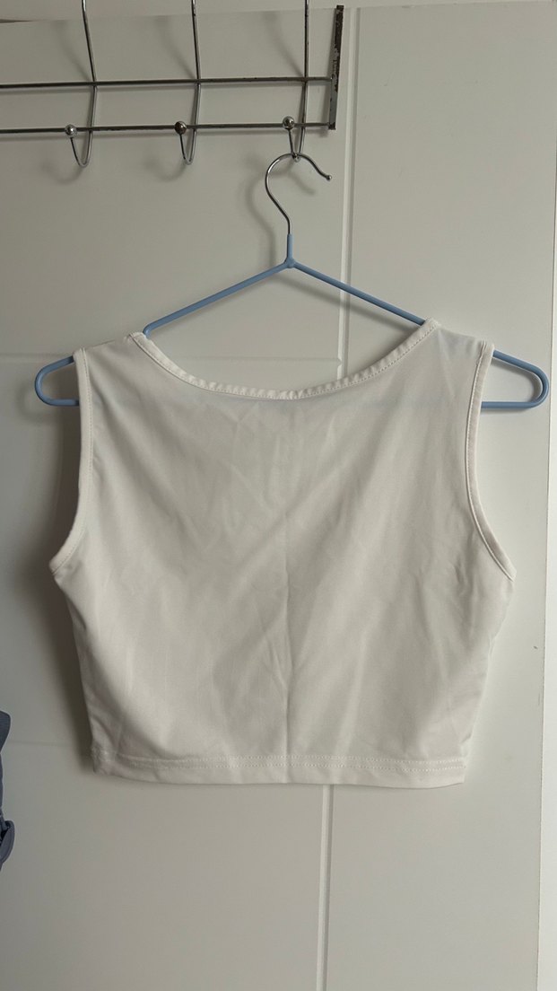 Kadın Beyaz Crop Top - Görsel 4