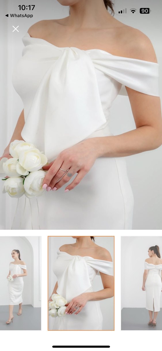 Beyaz elbise - Görsel 4