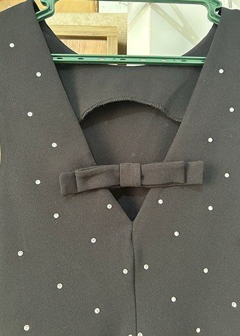 Siyah Mini Elbise - Görsel 8